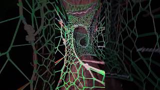 treenet spacenet web treehouse spider paracord rope net climb climbing bike [upl. by Helli844]