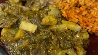 How I make my Chile Verde Con Carne y Papas [upl. by Ellevel]