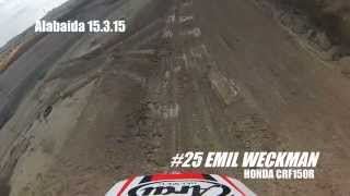 Emil Weckman crash from EMX150 preparation camp 2015 Albaida [upl. by Richie]