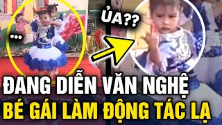 Đang diễn VĂN NGHỆ bé gái có ĐỘNG TÁC MÚA LẠ khiến phụ huynh liên tục DỤI MẮT  Tin 3 Phút [upl. by Jak]