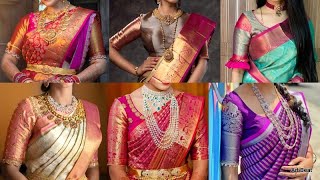 Designer Silk Saree Blouse Designs  25 Amazing Blouse Work Designs For Pattu Sarees [upl. by Cohl]