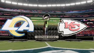 Madden 22 Super Bowl Gameplay  Kansas City Chiefs vs Los Angeles Rams  Madden NFL 22 Full Game [upl. by Wernick761]