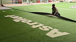 The College Football Hall of Fame Gets New AstroTurf [upl. by Hadnama]