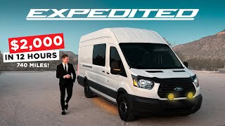 740 MILES for 2000 12 Hours of Driving  Cargo Van  Transit  Sprinter Van  EXPEDITED [upl. by Oilerua]