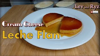 CREAM CHEESE LECHE FLAN  Simple Pero Mas Pinasarap na Leche Flan  Lev and Ryz [upl. by Hayimas]