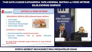 7440 Sayılı Kanun Kapsamında Yapılandırma Matrah ve Vergi Artırımı Bilgilendirme Semineri [upl. by Yojenitsirk970]