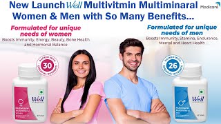 Launch New Multivitamin Multimineral for Women amp men l Benefits l Modicare New Products 2023 [upl. by Annoval]