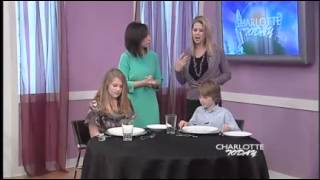 Mannners and Etiquette • Teach Children Table Manners on WCNC • Aimee Symington [upl. by Chappy]