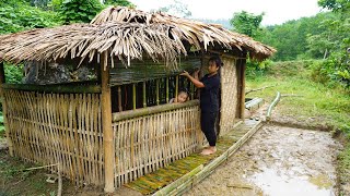 FULL VIDEO 150 Busy Days  16YearOld Single Mother Builds Bamboo House Alone in the Forest [upl. by Yetnruoc]