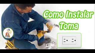 Como Instalar Toma Corriente doble a 110v Muy Facil  Curso de Electricidad 6 [upl. by Kenelm]