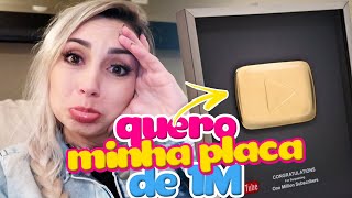 MINHA PLACA DE 1 MILHÃO ESTÁ COM OUTROS YOUTUBERS 😨 [upl. by Biddie]