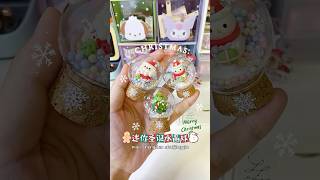 ❣️🍄❣️mini snowman crystal ball clay crafts｜how to make cute and beautiful craft diy kawaii ideas [upl. by Allsun]