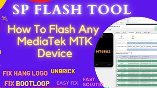 How to use SP Flash Tool  How to Flash Any MTK [upl. by Droc769]