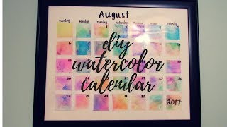 DIY WATERCOLOR CALENDAR [upl. by Geer]