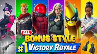 Winning With EVERY Season 4 BONUS Style in Fortnite [upl. by Ataynek]