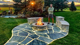 DIY Light Up Patio amp Smokeless Firepit  Full Build [upl. by Mcmath265]