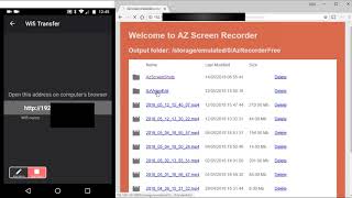 AZ Screen Recorder Wifi Transfer [upl. by Meibers]