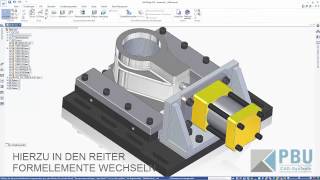 Solid Edge ST9 Tutorial Bohrungen erzeugen mithilfe von Subtraktion [upl. by Llerrom]