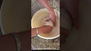 Kneading sourdough by hand [upl. by Nrublim19]