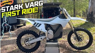 FIRST RIDE ON THE NEW STARK VARG ELECTRIC DIRT BIKE  Jack Moir [upl. by Arhoz]