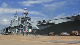 Italian Aircraft Carrier ITS Cavour Departs Norfolk Completing F35B Certification [upl. by Polash]