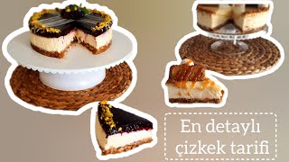 BAŞKA YERDE BULAMAYACAĞINIZ TÜM DETAYLARI VE PÜF NOKTALARIYLA ÇİZKEKCHEESECAKE TARİFİ 💯✅ [upl. by Miharba]