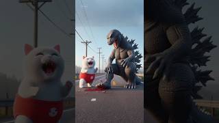 Cat and godzilla impaled by spikes cat cutecat cute [upl. by Chema]