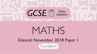 Maths GCSE  November 2018 Paper 1 F  PMT Education [upl. by Phelgen281]