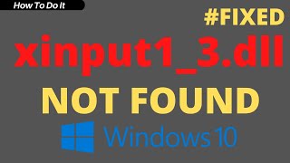 fix xinput13dll missing  Windows 10 [upl. by Mauchi]