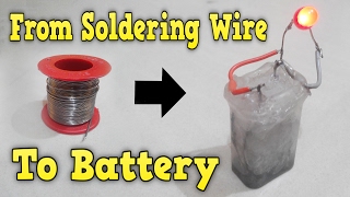 How to make battery from soldering wire Rechargeable very easy [upl. by Kacerek]