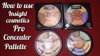 how to use insight cosmetics Pro concealer pallets  product review [upl. by Gytle]