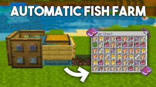 Best EASY AFK Fish Farm Minecraft 121 Minecraft Bedrock [upl. by Otho]