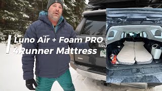 Luno AirFoam PRO 4Runner Mattress  Tested in 15F in the mountains [upl. by Ahsatsana]