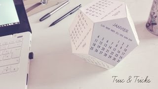 DIY déco  Calendrier 2016 [upl. by Ateikan505]