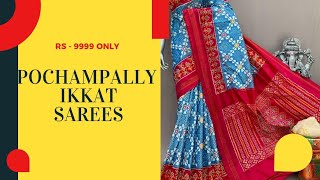 Latest Pochampally Ikkat Pattu Sarees  Ikkat Silk Sarees Pochampally Ikkatsarees [upl. by Nylynnej]