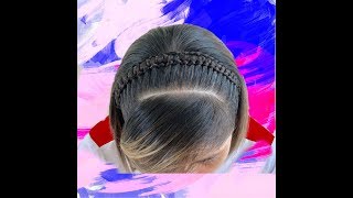 Trenza para cabello corto  Trenza Pasa Cinta en Diadema [upl. by Cantlon715]