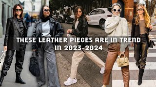 Latest fashion leather trends that will define 20232024 outfit ideas [upl. by Namilus]