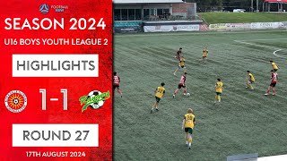 U16  HIGHLIGHTS 17082024  Rockdale 11 Mt Druitt  Round 27 [upl. by Holcman]