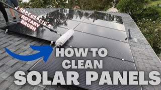 How To Clean Solar Panels with a J Racenstein Rotary Brush [upl. by Plotkin]