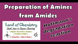 Preparation of Amines from Amides  Hoffmanns Degradation Reaction  Ethanamine  Methanamine [upl. by Kepner]