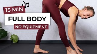 15 MIN STANDING FULL BODY WORKOUT  No Equipment [upl. by Elay]