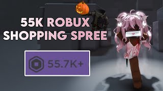 BUYING HEADLESS HORSEMAN 55K Roblox Shopping Spree [upl. by Blithe420]