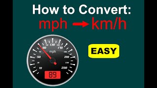 How to Convert mph to kmh mph to kph EASY [upl. by Larianna]