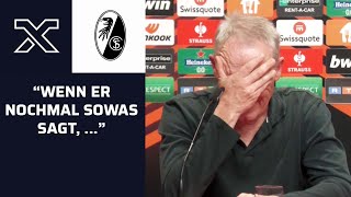 Kopfschütteln und Lacher bei dieser Frage an Christian Streich  SC Freiburg  UEL [upl. by Mohun50]