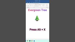 Evergreen Tree 🌲🌲 Ms Word Symbol Shortcut Key shorts trending msword computer ytshorts [upl. by Nnov]