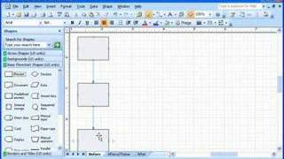 Visio 2007 Demo Build a flowchart quickly with AutoConnect [upl. by Farris]