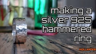 How to make a silver hammered ring [upl. by Eenitsed]