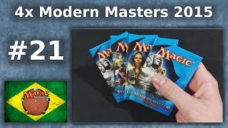 Abrindo boosters 21  4x Modern Masters 2015 [upl. by Adhern]