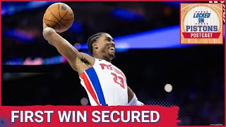 Locked On Pistons POSTCAST Detroit Pistons DEFEAT Philadelphia 76ers Jaden Ivy Scores 23 Points [upl. by Elirpa]