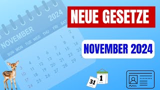 Das bringt der November 2024 – Neue Regelungen und Rechte [upl. by Ahseirej784]